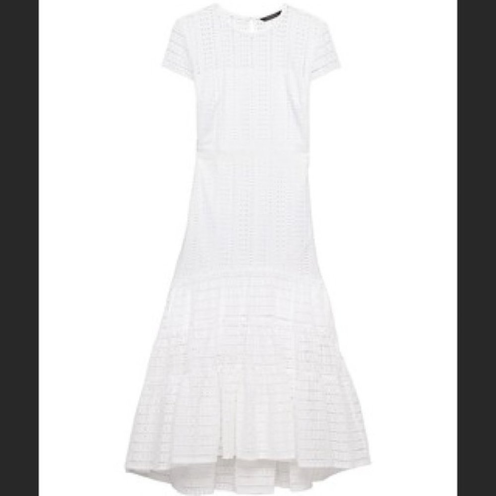 White Eyelet Banana Republic Dress!!